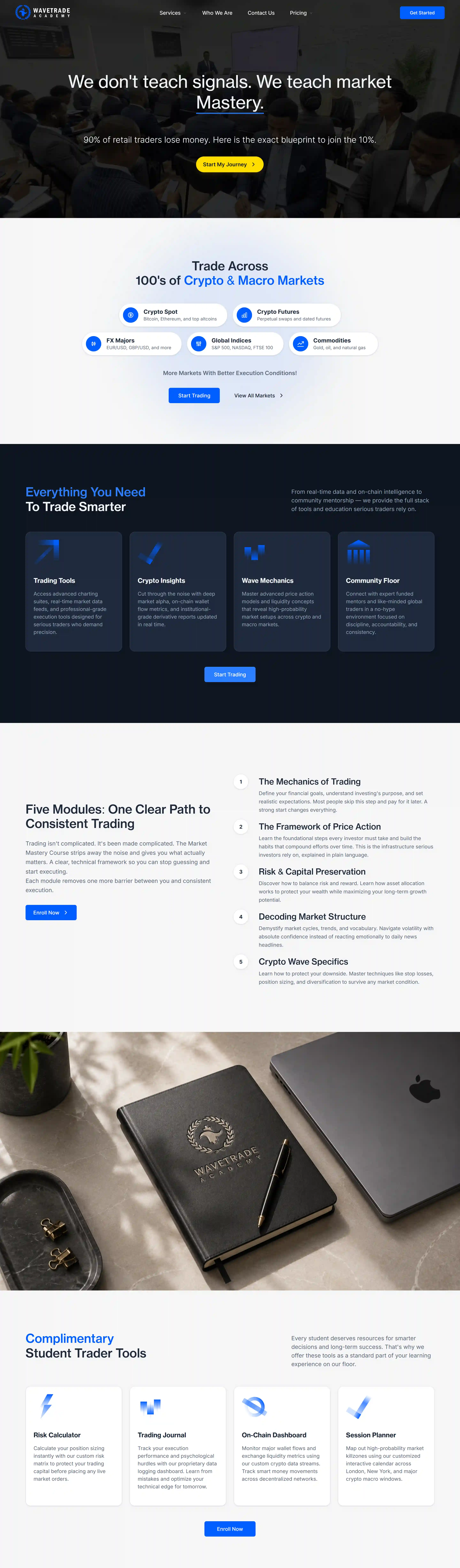 Wave Trade Academy desktop showcase 1