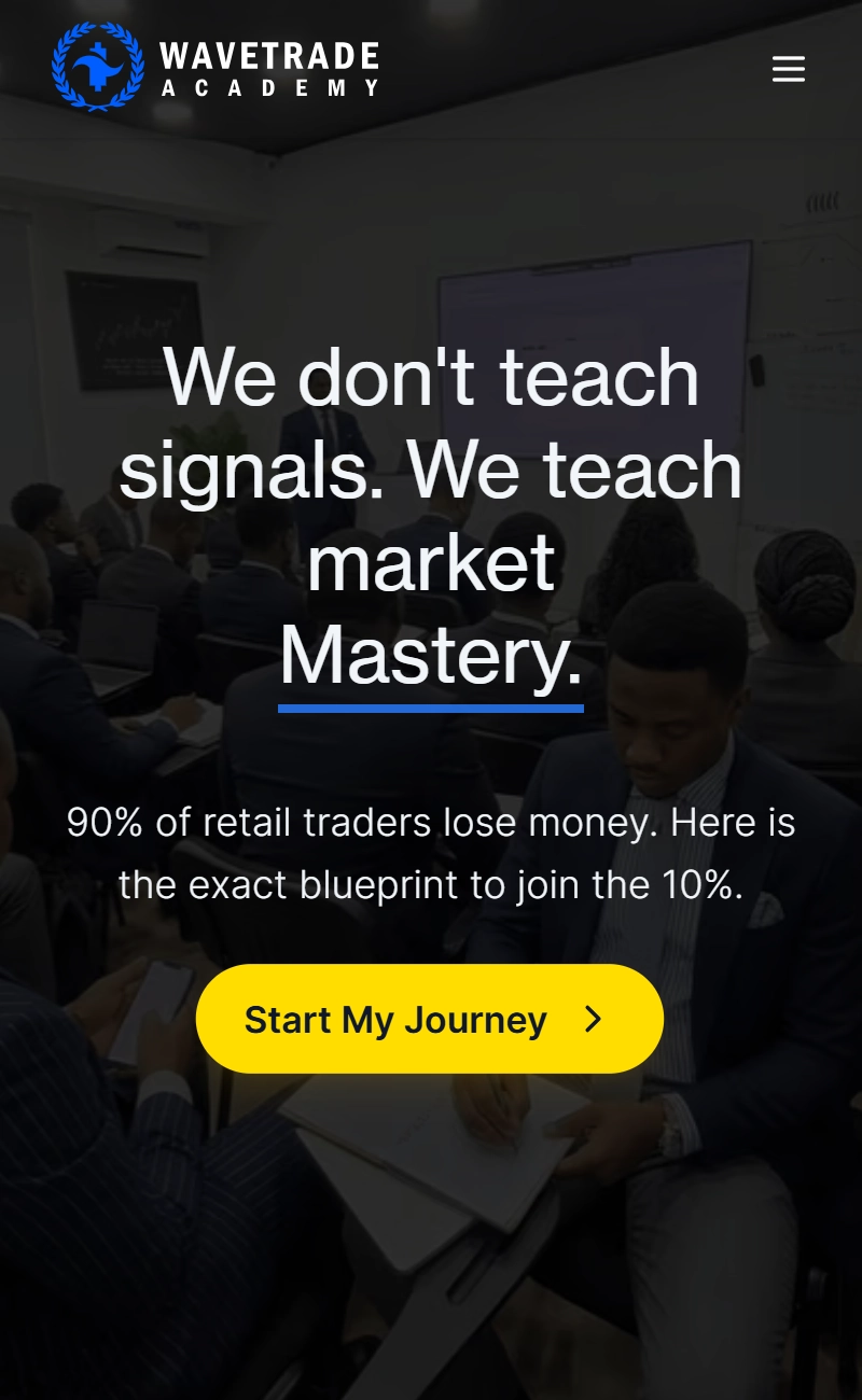Wave Trade Academy mobile showcase 1