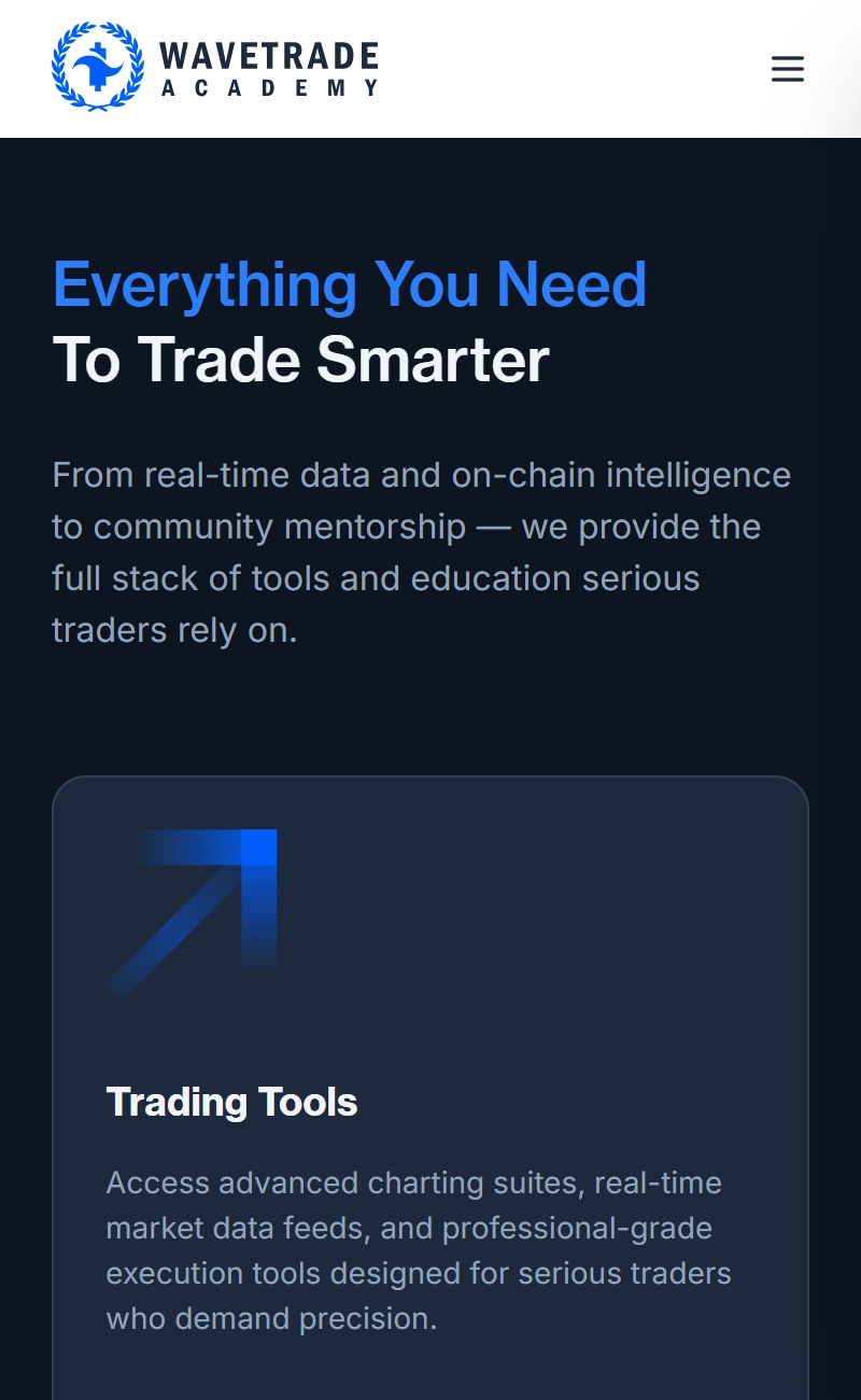 Wave Trade Academy mobile showcase 3