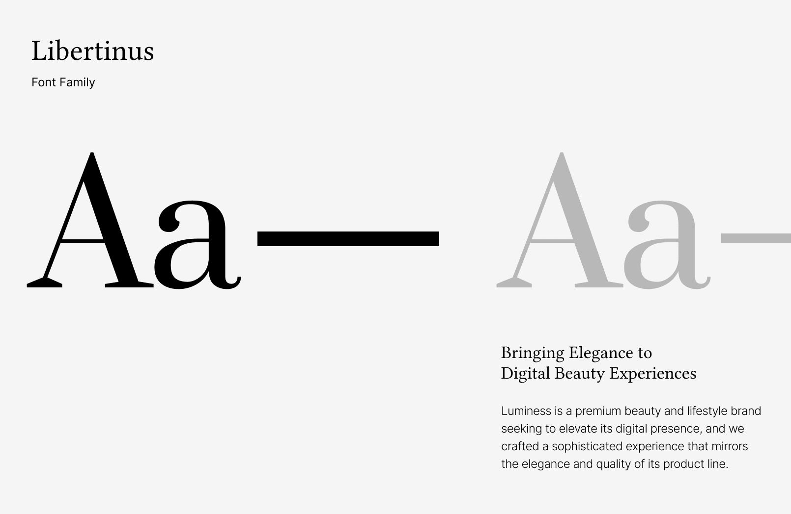 Luminess typography showcase